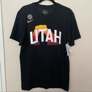 NWT Nike tee.  NBA Authentic Utah.  Size S Color Black